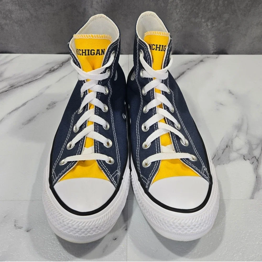 Converse Chuck Taylor High Top W 8 M 6 Michigan Wolverines Navy Yellow Sneaker